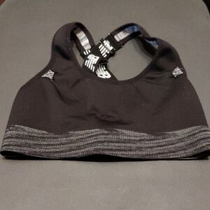 New Balance Black and Gray Sports Bra